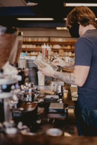 A barista at bean fosters